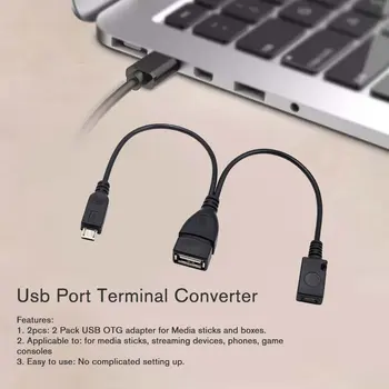 2шт USB-порт Терминальный Адаптер Otg Кабель Для Fire Tv 3 Или 2-го поколения Fire Port Terminal Конвертер Для Media Stick