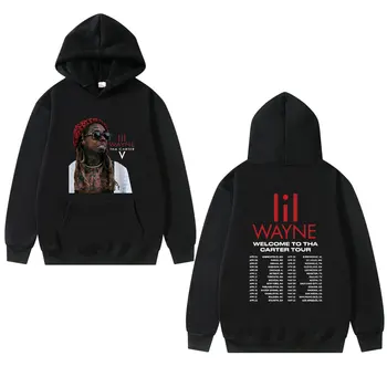 Рэпер Lil Wayne Welcome To Tha Carter 2023 Tour Концертная Толстовка С Капюшоном Мужская Модная Повседневная Толстовка Оверсайз Унисекс Свободные Толстовки