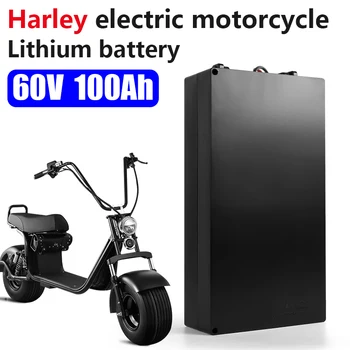 Литиевая батарея электромобиля Harley 18650 60V 100Ah для двухколесного Складного электрического скутера Citycoco Велосипед