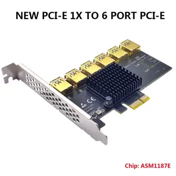 PCI Express Множитель PCIE 1-6 USB3.0 Riser Card Для PCI Express X16 Riser Graphic Card ETH Bitcoin Miner Дополнительная карта Горячая