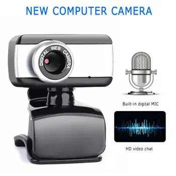 1-5 шт. Веб-камера 1080p Hd С микрофоном, Портативный Usb 2.0 Для ноутбука, Настольная сетевая камера для конференций, USB-штекер Универсальный
