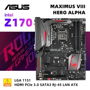 ASUS ROG MAXIMUS VIII HERO ALPHA Mining + Комплект материнской платы i5 6500 LGA1151 Core i7 7700K Процессоры DDR4 Intel Z170 M.2 PCI-E 3.0