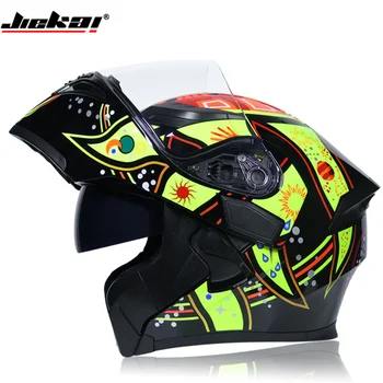 Откидной мотоциклетный шлем для мужчин и женщин, защитный шлем для скоростного спуска по мотокроссу, модульный персонализированный полнолицевой шлем Casco Moto DOT, одобренный ЕЭК