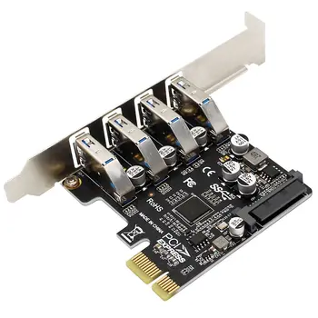 Плата расширения PCIe-USB 3.0 с 4-портовым корпусом 2U/4U с двойным источником питания со скоростью 5 Гбит/с VL805 PCI-E X1 USB3.0 Дополнительные карты