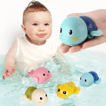 Милые Плавающие Черепашьи Игрушки для ванны для малышей, Плавающие Заводные Игрушки, Водные Игрушки для Новорожденных, Игрушки для бассейна для малышей Дошкольного возраста