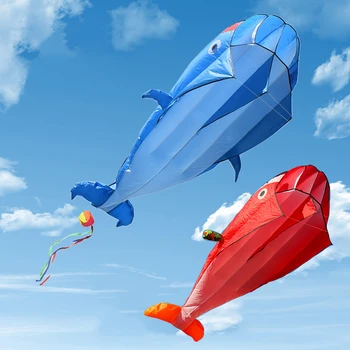 2,2-метровый 3D гигантский воздушный змей в форме Дельфина Кита, Спортивное программное обеспечение для парапланеризма, Пляжный воздушный змей, игрушки для взрослых и детей на открытом воздухе