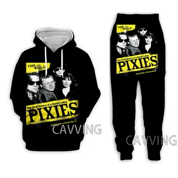 The Pixies Rock, Повседневные толстовки с 3D принтом, Толстовка с капюшоном, Брюки для бега, Костюм, Комплекты одежды для женщин/мужчин