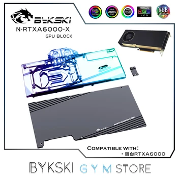 Водяной блок видеокарты Bykski Для Радиатора Leadtek RTXA6000, Блок системы водяного охлаждения С задней панелью VGA Cooler N-RTXA6000-