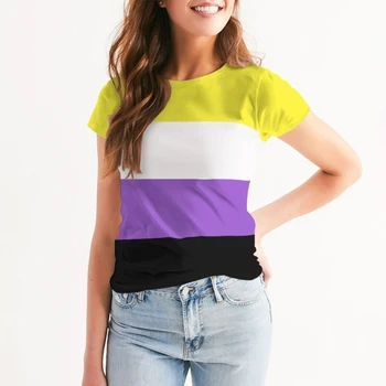 2023 Женская модная футболка с круглым вырезом, Повседневная футболка, Повседневная Женская футболка с цветным принтом, Обычная Уличная Женская одежда