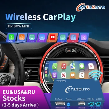 Беспроводной CarPlay Android Auto для Mini R55 R56 R57 R58 R59 R60 R61 F54 F55 Хардтоп Clubman Countryman John Cooper Works YouTube