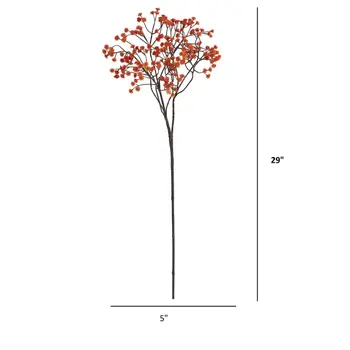 Искусственный цветок гипсофила (набор из 12 штук), красный