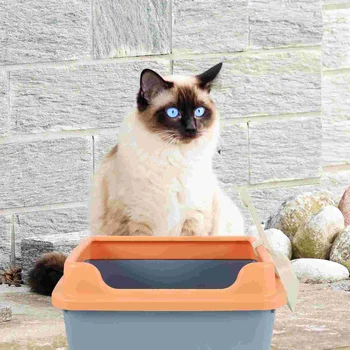 1 комплект полузакрытого ящика для кошачьего туалета Полузакрытый ящик для кошачьего туалета с домашним кошачьим туалетом