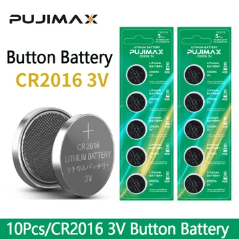 Кнопочные Батарейки PUJIMAX Mini CR2016 3V DL2016/ECR2016/GPCR2016 Cell Coin Литиевая Батарея Для Часов с Электронным Игрушечным Пультом Дистанционного управления