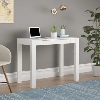 Стол Парсонса, белый ламинированный МДФ, компьютерные столы, офисная мебель, игровой стол, постоянный стол, игровой стол