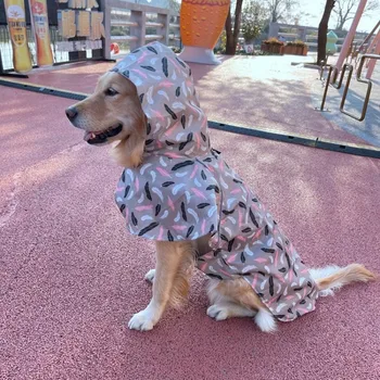 Дождевик для домашних собак, очаровательная одежда с героями мультфильмов, мягкий легкий Водонепроницаемый для больших средних собак с капюшоном