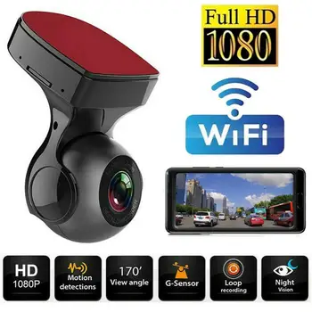 720P/1080P Беспроводной автомобильный видеорегистратор Dash Cam Автомобильная камера Для записи видео за рулем, датчик ночного видения, монитор, поддержка подключения к автомобильному приложению