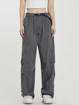 Функциональный открытый комбинезон в американском ретро стиле с завязками, мужские и женские винтажные прямые повседневные брюки, модные уникальные брюки