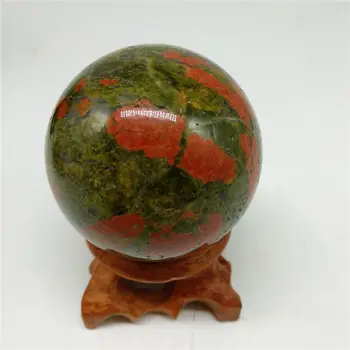 40 мм Натуральный Драгоценный камень Кровавый Камень Сфера Хрустальный шар Исцеляющий Рейки Ремесла Каменный шар