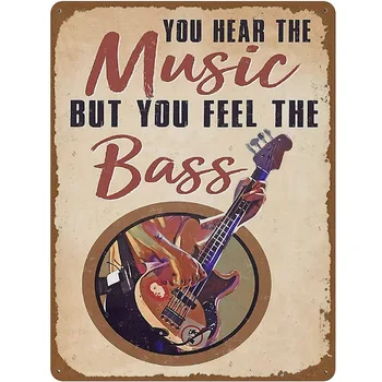 Вы слышите музыку, но чувствуете бас-гитара Плакат Бас-гитара Плакат Меломан Бас-гитарист Подарок бас-гитарист Новинка Горячая
