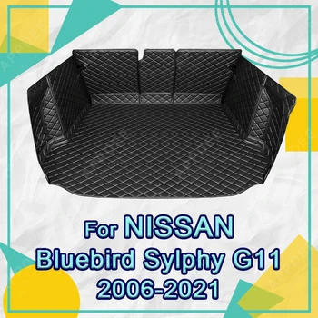 Коврик для багажника С Полным покрытием Nissan Bluebird Sylphy G11 2006-2021 20 19 Автомобильный Чехол Для Грузового Лайнера Аксессуары Для Защиты интерьера