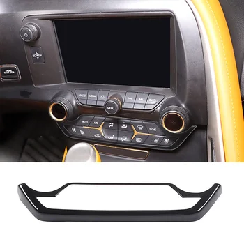 Для Chevrolet Corvette C7 2014-2019 ABS, Автомобильное Центральное управление, Кнопка режима кондиционирования Воздуха, рамка, Декоративная наклейка, автомобильный аксессуар