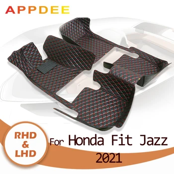APPDEE Автомобильные коврики для Honda Fit Jazz 2021 Пользовательские автоматические накладки для ног автомобильный ковровый чехол