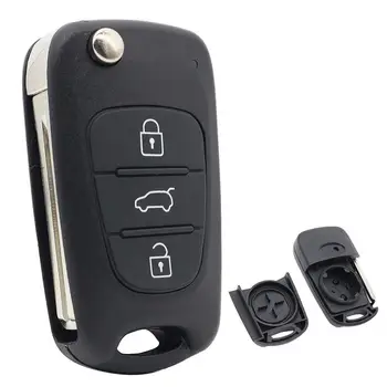 Корпус для автомобильных ключей, корпус для дистанционного брелока, Корпус с 3 кнопками, Металлические Аксессуары для ключей Cas Для Hyundai I10 Для Kia Ceed
