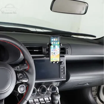 Для Toyota 86 Subaru BRZ 2022 Алюминиевый сплав Черный Автомобильный держатель для мобильного телефона Автомобильный держатель для вентиляционного отверстия автомобильные аксессуары