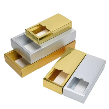 Оптовая картонная подарочная коробка, индивидуальные золотые и серебряные ящики, высококачественная однотонная подарочная коробка бесплатная доставка
