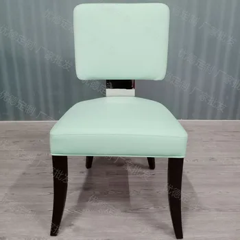 Современный минималистичный обеденный стул из ткани для ресторана, деревянная ножка, обеденный стол и стул для отеля