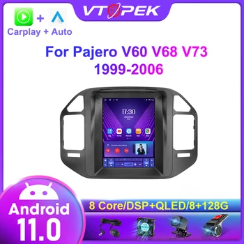 Vtopek Android 11 Автомобильный Радиоприемник Для Mitsubishi Pajero V60 V68 V73 1999-2006 Автомобильный Мультимедийный Навигатор с Вертикальным Экраном, Головное устройство