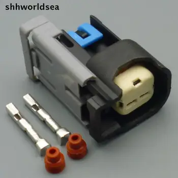 shhworldsea 4/15/50/100 комплектов 2-контактный автомобильный кабель жгут проводов водонепроницаемый разъем автоматическая электрическая розетка с 15305086