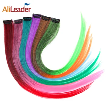 AliLeader Синтетический Продукт, 1 Шт., 1 Заколка Для Наращивания Волос, Омбре, 20 Цветов, Прямая Заколка для Волос Длиной 50 см, для Женщин и Девочек