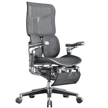 Kinnl Russo Эргономичный стул с сетчатой спинкой, кресло для руководителя домашнего офиса с поясничной поддержкой, спинка для домашнего офиса
