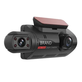 A68Dashcam с 3-дюймовым экраном высокой четкости, двумя объективами спереди и сзади, видеорегистратор ночного видения для вождения