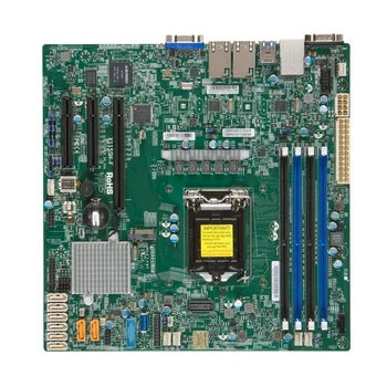 Серверная материнская плата Для сервера Supermicro с одним разъемом E3-1200v6v5 M-ATX C236 Dual GbE LAN SATA3 LGA 1151 X11SSH-F
