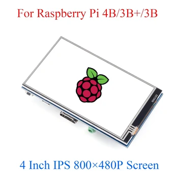 4-дюймовый сенсорный экран 800*480 HDMI-Совместимый дисплей TFT IPS LCD С сенсорным экраном Для Raspberry Pi 4 Model B/3B +/3B /Zore W