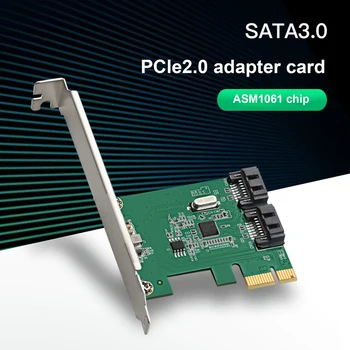 PCIE 2.0 X1-2 Порта SATA3.0 Карта расширения жесткого диска AMS1016 Карта адаптера чипа PCIE 2.0 Riser Card