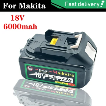 Аккумуляторная батарея для электроинструмента Makita 18 В 6000 мАч с заменой LED LION LXT BL1860B BL1860 BL1850