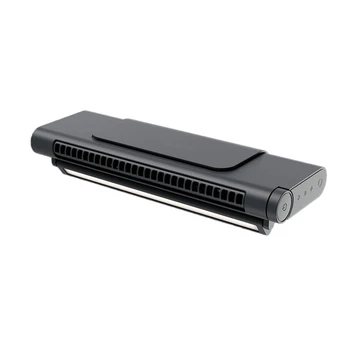 USB Офисный Портативный Вентилятор для зарядки без листьев, Компьютерный Зажим для экрана, Мощный Подвесной Вентилятор для экрана (черный, 1 комплект)