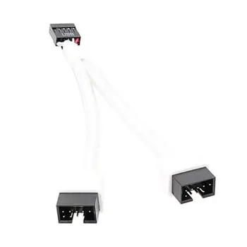 Экранированный кабель USB 2.0 с 9 контактами и двумя 9 контактами для повышения стабильности сигнала и защиты материнской платы компьютера