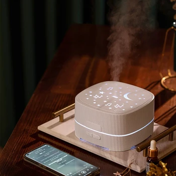 Бесшумный беспроводной увлажнитель воздуха Bluetooth музыкальный аппарат для ароматерапии маленький семицветный ночник распылитель эфирного масла диффузор