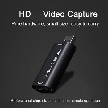 USB2.0 HDMI-совместимая карта захвата видео 4K, совместимая с HDMI, коробка для записи видео в реальном времени для Windows7/8 macOS