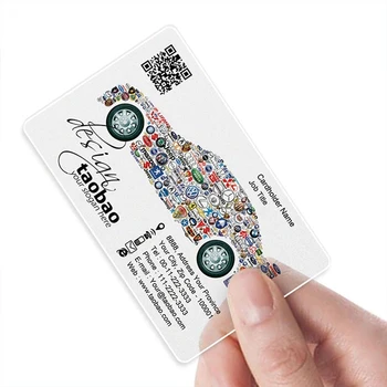 Визитная карточка из ПВХ с логотипом, водонепроницаемые Прозрачные визитки