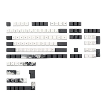124 Ключевые Чернила Lotus Keycap Profile с подкладкой из Pbt Красителя Keycaps для MX Switchendz60 Anne Pro2 Gk61 Rk61 68 980 108 Ключевая крышка