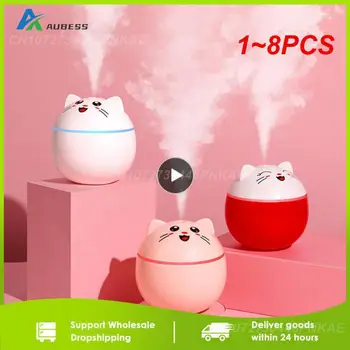 1-8 шт. Увлажнитель воздуха для дома, ультразвуковой автомобильный туманообразователь с красочными USB-лампами Night Cat, Мини-очиститель воздуха для офиса