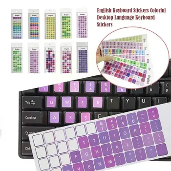 Наклейки На Английскую Клавиатуру Macaron Color Keyboard Sticker Алфавитная Раскладка Наклейка Для Ноутбука Настольный ПК Скраб Ремонтная Пленка O3P8