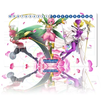 Digimon Playmat Lilimon DTCG CCG Карточная Игра Коврик Для Настольной Игры Аниме Коврик Для Мыши Изготовленный На Заказ Резиновый Настольный Коврик Игровые Аксессуары Зоны и Сумка