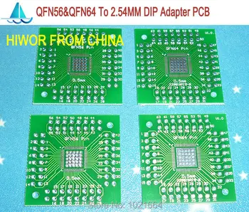 10 шт./лот QFN56P и QFN64P к DIP64Pin SMD адаптеру для DIP PCB Pinboard SMD конвертер
