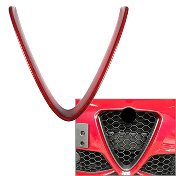 Декоративная отделка переднего бампера автомобиля из красного углеродного волокна Для Alfa Romeo Giulia 2017 2018 2019 2020